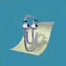 Clippy tapping the screen